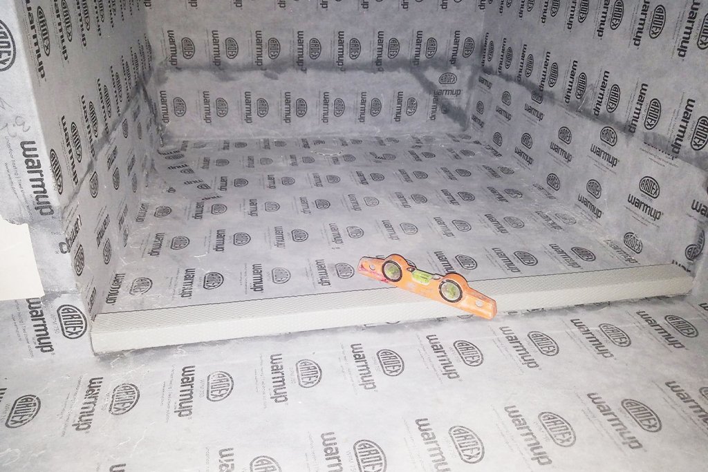 waterproofed shower system