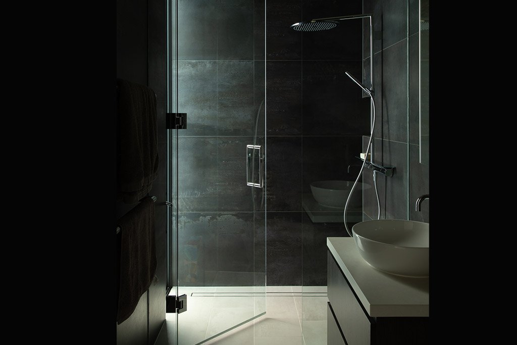 waterproofed shower system