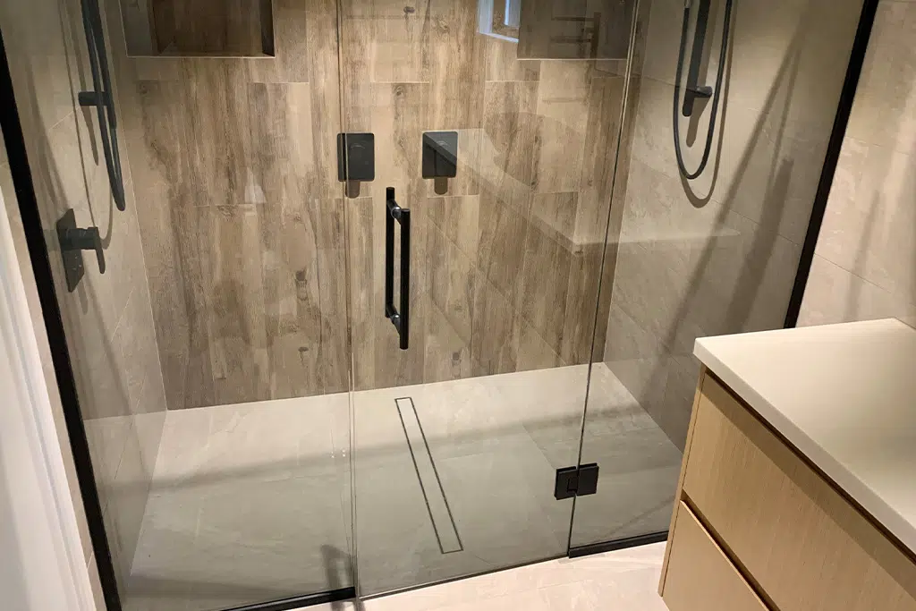waterproofed shower system