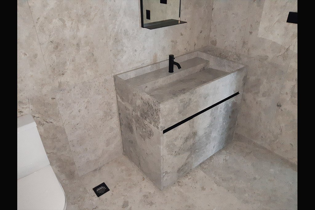 waterproofed shower system