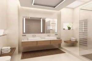 waterproofed shower system
