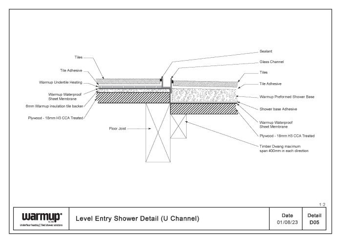 Level Entry Shower Detail